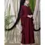 Maroon Nazneen Embroidered Butterfly Sleeve  Party  Abaya