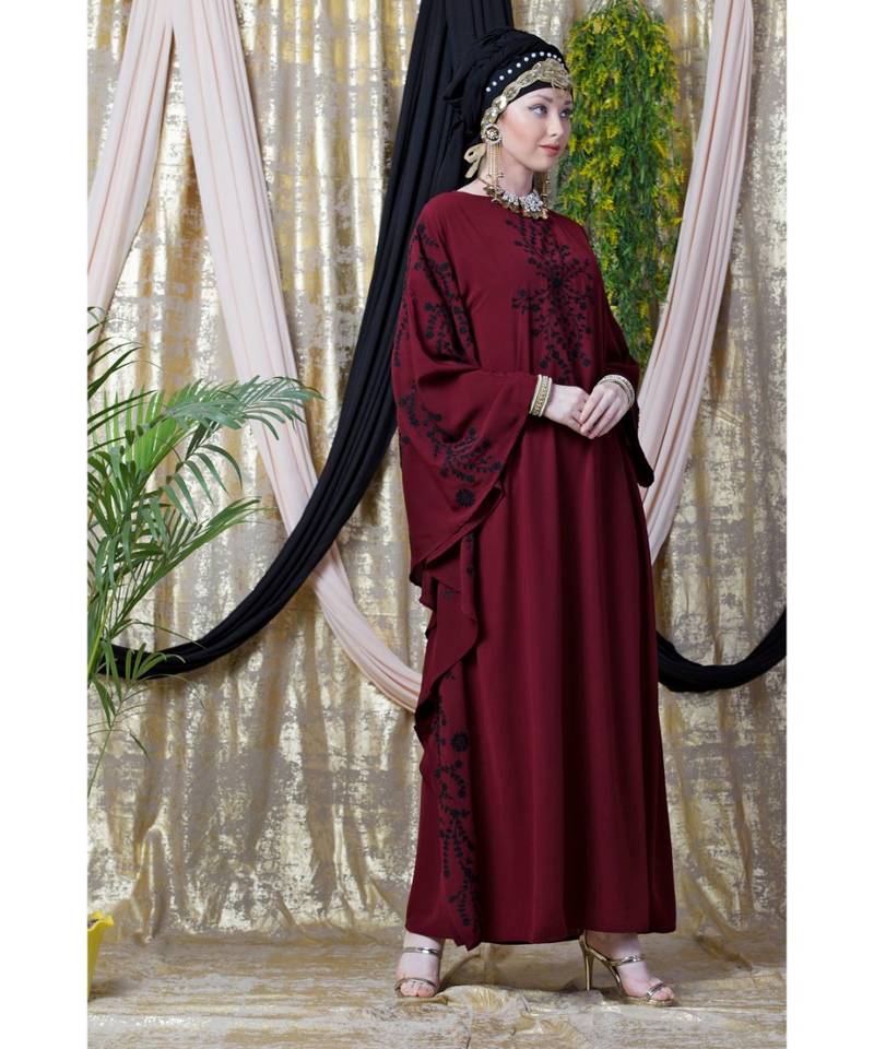 Maroon Daily Wear Abaya for Women