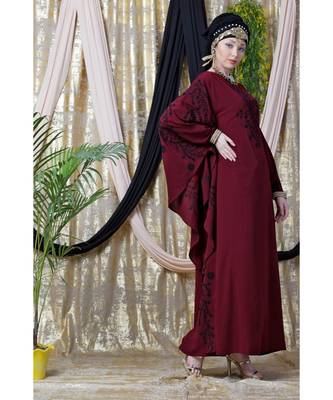 Maroon Daily Wear Abaya for Women 7