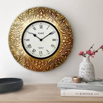 12" Antique Brass Metal Decorative wall clock 1