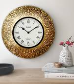 12" Antique Brass Metal Decorative wall clock