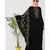 Black Nazneen Embroidered Butterfly Sleeve  Party  Abaya