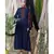 Blue Nazneen Embroidered Butterfly Sleeve  Party  Abaya