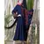 Blue Nazneen Embroidered Butterfly Sleeve  Party  Abaya