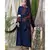 Blue Nazneen Embroidered Butterfly Sleeve  Party  Abaya
