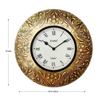 12" Antique Brass Metal Decorative wall clock 3