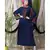 Blue Nazneen Embroidered Butterfly Sleeve  Party  Abaya