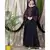 Black Nazneen Embroidered Butterfly Sleeve  Party  Abaya