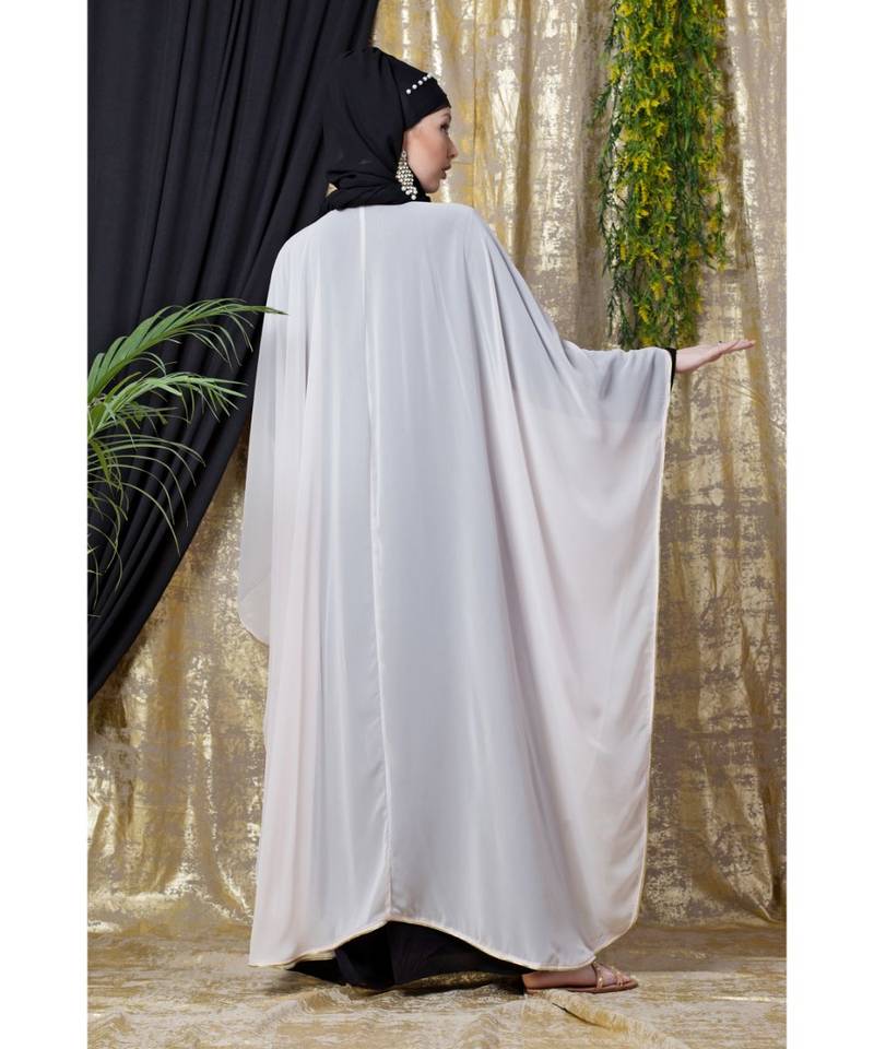 Nazneen Georgette Embroidered Butterfly Abaya Kaftan