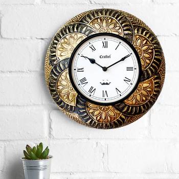 12" Antique Brass Metal Decorative wall clock 1