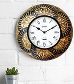 12" Antique Brass Metal Decorative wall clock