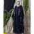 Blue Nazneen Embroidered Butterfly Upper With Inner Abaya Cum Kaftan