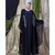 Blue Nazneen Embroidered Butterfly Upper With Inner Abaya Cum Kaftan