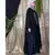 Blue Nazneen Embroidered Butterfly Upper With Inner Abaya Cum Kaftan
