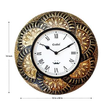 12" Antique Brass Metal Decorative wall clock 3