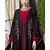 Maroon Nazneen Embroidered Butterfly Upper With Inner Abaya Cum Kaftan