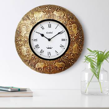 12" Antique Brass Metal Decorative wall clock 1