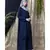 Blue Nazneen Overlapped Panel Casual Abaya