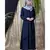 Blue Nazneen Overlapped Panel Casual Abaya