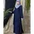 Blue Nazneen Overlapped Panel Casual Abaya