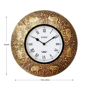 12" Antique Brass Metal Decorative wall clock 3
