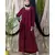 Maroon Nazneen Overlapped Panel Casual Abaya