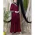 Maroon Nazneen Overlapped Panel Casual Abaya