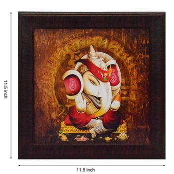 Lord Ganesha Design Satin Matt Texture UV Art Painting 2