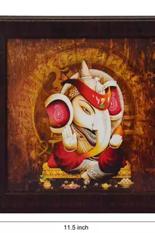 Lord Ganesha Design Satin Matt Texture UV Art Painting