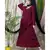 Maroon Nazneen Overlapped Panel Casual Abaya