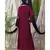 Maroon Nazneen Overlapped Panel Casual Abaya