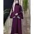 Purple Nazneen Embroidered Pocket, Bell Sleeve Casual Abaya