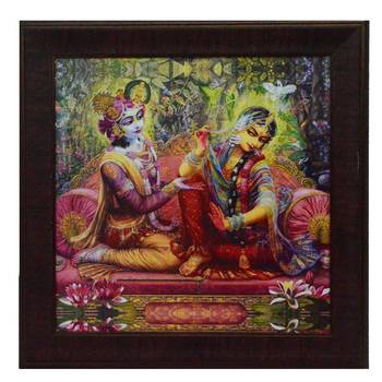 Radha Krishna Design Satin Matt Texture UV Art Painting 1