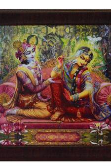 Radha Krishna Design Satin Matt Texture UV Art Painting