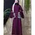 Purple Nazneen Embroidered Pocket, Bell Sleeve Casual Abaya