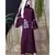 Purple Nazneen Embroidered Pocket, Bell Sleeve Casual Abaya