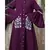 Purple Nazneen Embroidered Pocket, Bell Sleeve Casual Abaya
