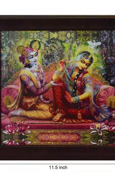Radha Krishna Design Satin Matt Texture UV Art Painting