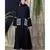 Black Nazneen Embroidered Pocket, Bell Sleeve Casual Abaya