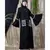 Black Nazneen Embroidered Pocket, Bell Sleeve Casual Abaya