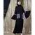 Black Nazneen Embroidered Pocket, Bell Sleeve Casual Abaya