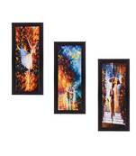 Set Of 3 Beautiful Loving Couple Satin Matt Texture UV Art Painting