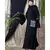 Black Nazneen Embroidered Pocket, Bell Sleeve Casual Abaya