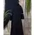 Black Nazneen Embroidered Pocket, Bell Sleeve Casual Abaya