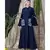 Blue Nazneen Embroidered Pocket, Bell Sleeve Casual Abaya