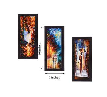 Set Of 3 Beautiful Loving Couple Satin Matt Texture UV Art Painting 2