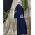 Blue Nazneen Embroidered Pocket, Bell Sleeve Casual Abaya