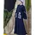 Blue Nazneen Embroidered Pocket, Bell Sleeve Casual Abaya