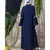 Blue Nazneen Embroidered Pocket, Bell Sleeve Casual Abaya