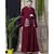 Maroon Nazneen Embroidered Pocket, Bell Sleeve Casual Abaya